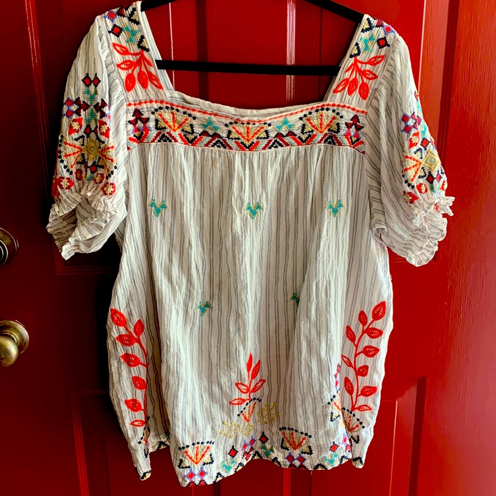 Johnny Was Large peasant blouse